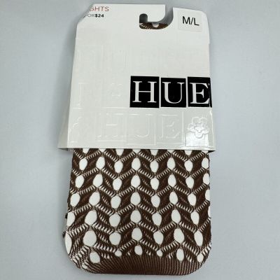 HUE Womens Openwork Net Tights Size M/L 165-200 Lbs Auburn U15827 - 1 Pair New